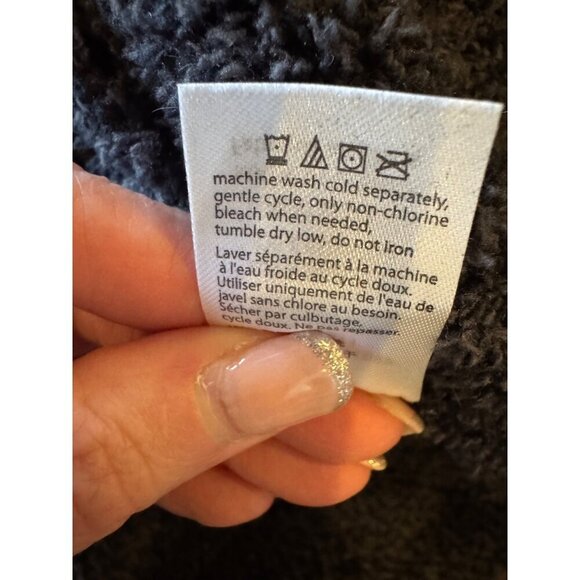 Barefoot Dreams Sweater Women 1X‎ Black CozyChic Knit Cali Open Cardigan - Picture 10 of 11